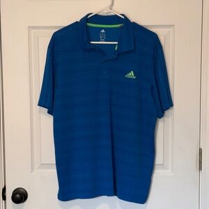 Adidas Men's Vibrant Blue Polo Shirt